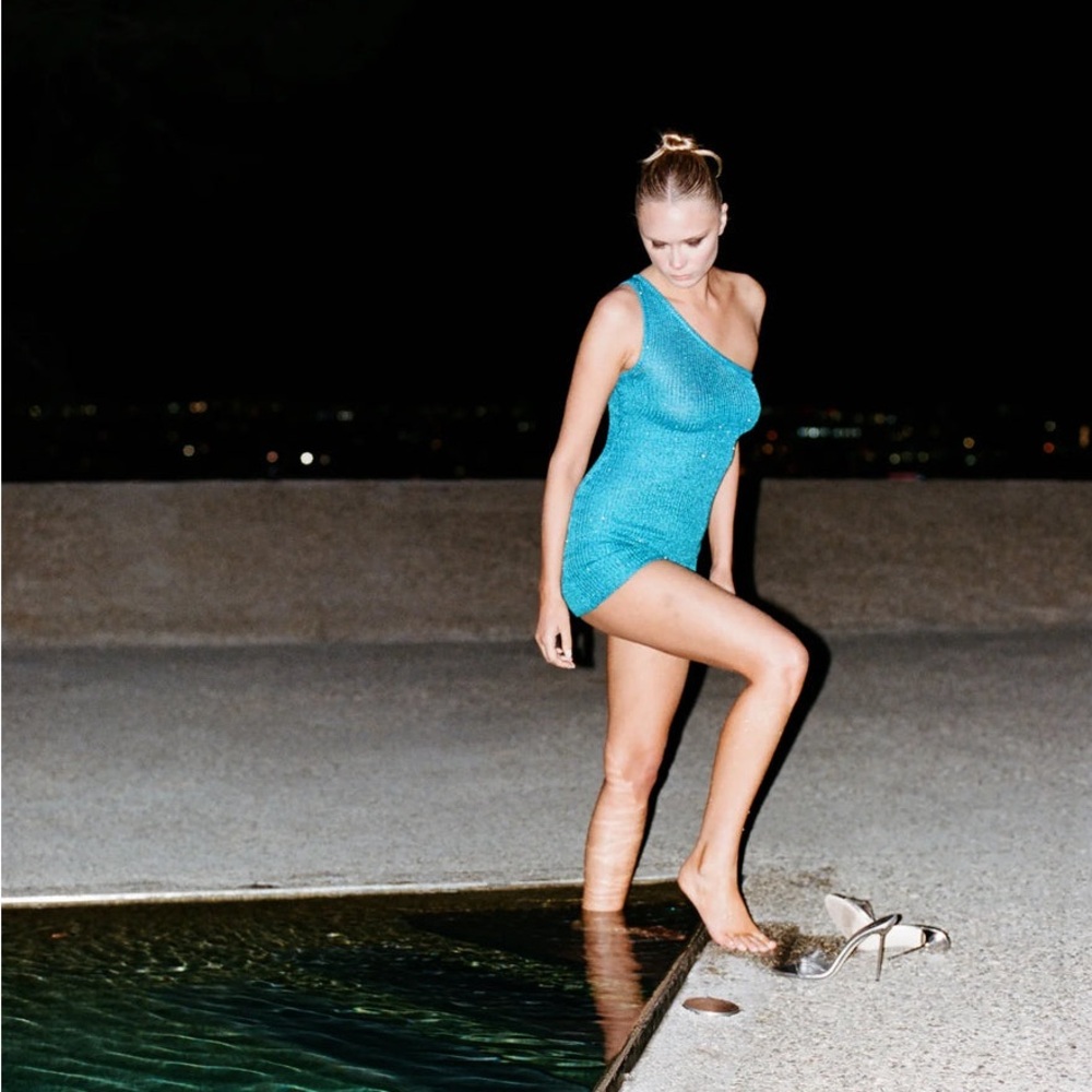Asta Resort Sofia Mini Dress in Saphire - Picture 3 of 12